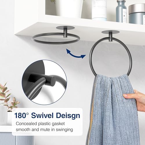 Matte Black Bathroom Towel Holder - Durable and Stylish