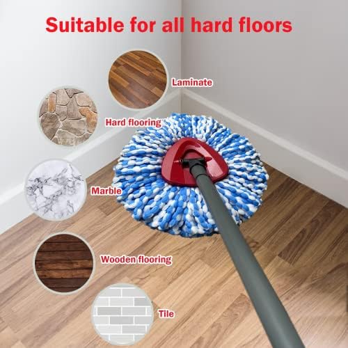 4-Packed Microfiber Mop Heads for RinseClean 2-Tank System