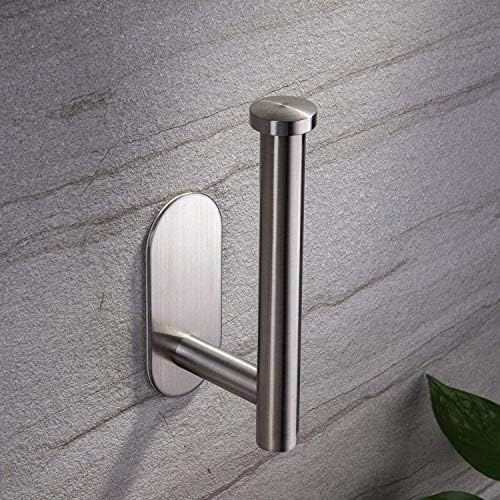 Stainless Steel Toiletpaper Holder Self-Adherring No Drilling Required