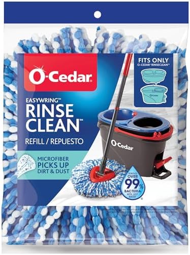 O-Cedar EasyWring RinseClean Spin Mop Microfiber Refill 1-Pack Blue