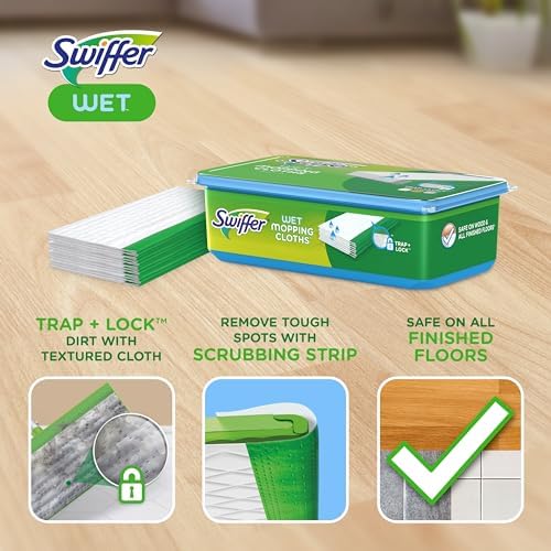 Swiffer Sweeper Wet Mopping Cloths Open-Window Fresh 24 Count Pack of 2