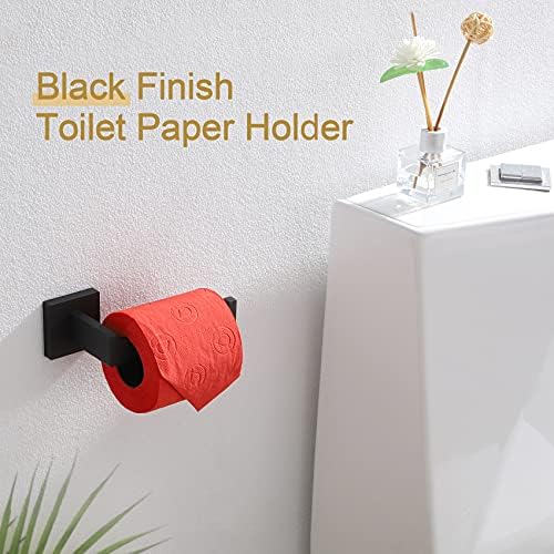 KOKOSIRI Black Toilet Paper Holder Stainless Steel