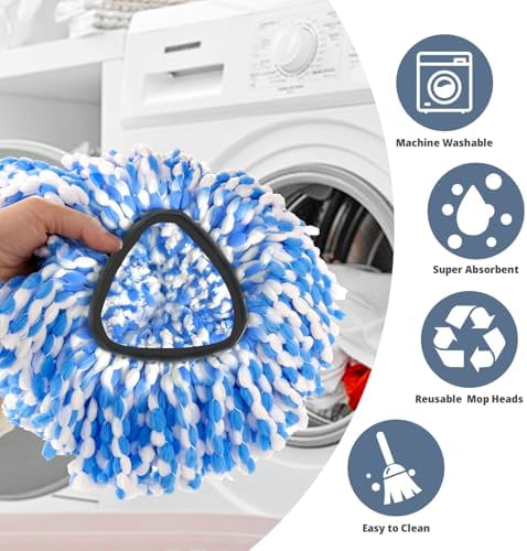 Nuorest 2-Tank Spin Mop Replacement Head 3 Pack