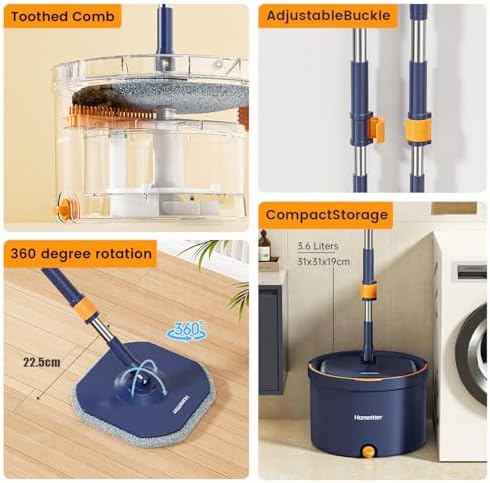 Cleaner Hygienic and Compact Spin Mop