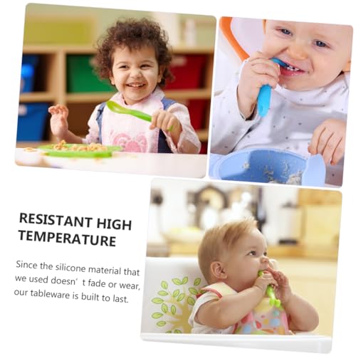 2-Piece Portable Silicone Dip Spoons for Toddlers