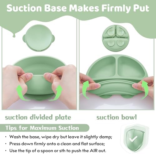 Bufims silicone baby feeding set safe convenient for 6 months