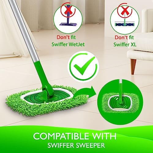Sparkle Mop Pad Set Reusable Washable for Swiffer Sweeper - 4 Pack