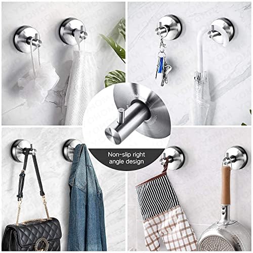 YOHOM Stainless Steel Vacuum Suction Cup Bathroom Towel Holder