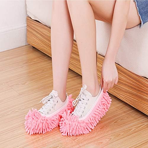 Microfiber Mop Slippers for House Cleaning - Soft Washable Reusable