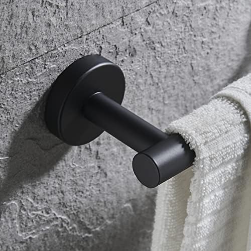Stainless Steel Towel Rack Matte Black 9-Inch BathroomHardware Set