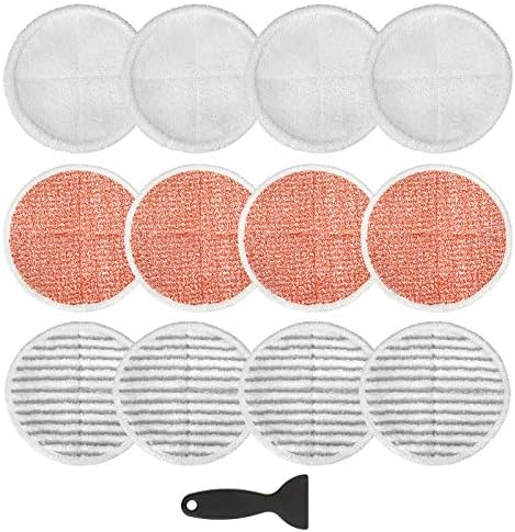 MATFORCA12Pack Spinwave 20399 Mop Pads Soft Reusable for Hard Floors