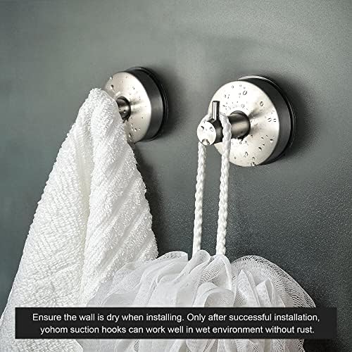 YOHOM Stainless Steel Vacuum Suction Cup Bathroom Towel Holder