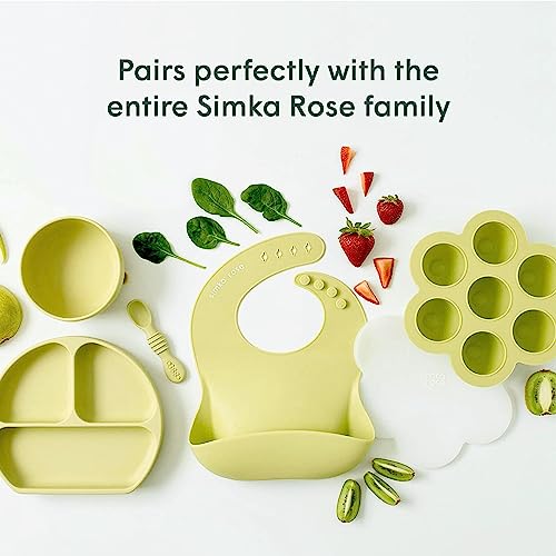 Simka Rose Silicone Baby Splitters - Safe Self-Feeding Easy to Clean dishwasherMicrowave Safe