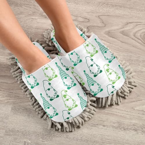 Burbuja St Patrick Gnome Mop Slippers - Great for Cleaning