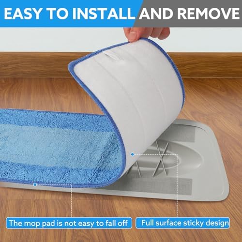 6-Pack Microfiber Cleaning Pads for Bona Mop Blue Reusable