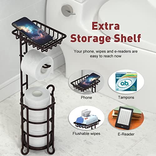 Toilet Paper Holder Stand Wall-Mounted Dispenser