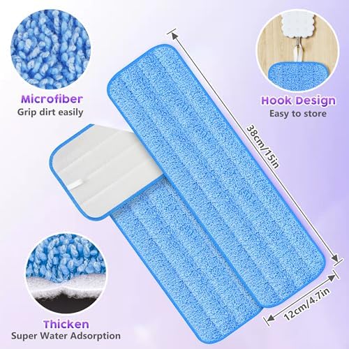Swiffer PowerMop Compatible Reusable Mop Pads 6 Pack