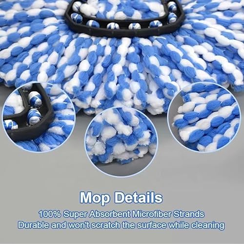 Spin Mop Replacement Microfiber Heads for Ocedar RinseClean 2 Tank System