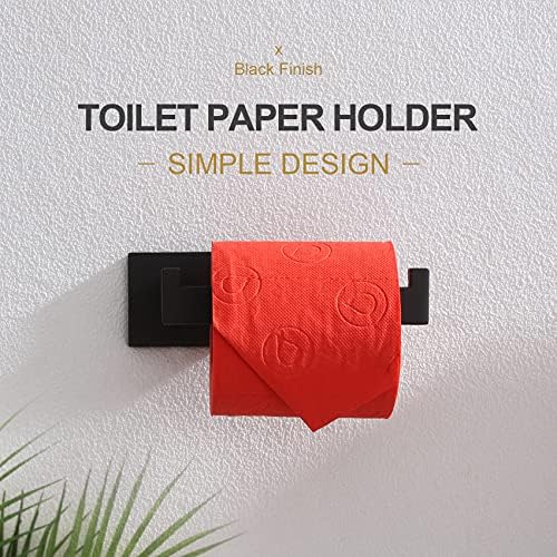 KOKOSIRI Black Toilet Paper Holder Stainless Steel
