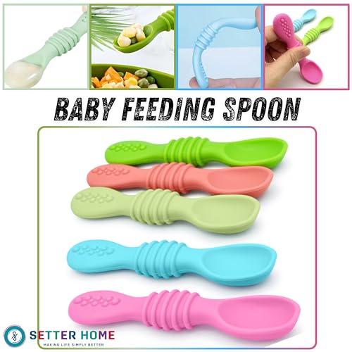 Sturdy Silicone Baby Spoons