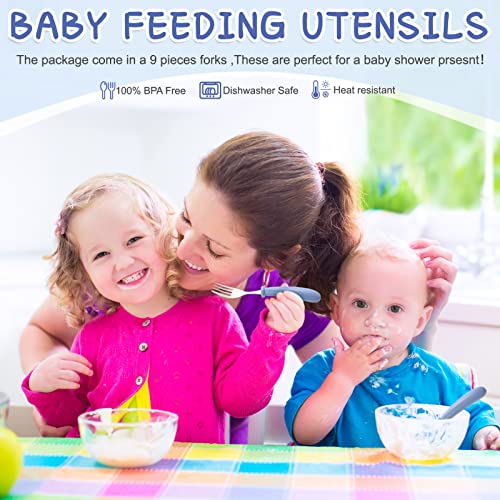 Chumia 9-Piece Stainless Steel Toddler Fork Set