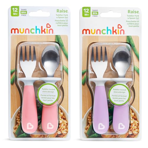 Perfect Toddler Flatware Set No Banging Quick Picks PinkPurple