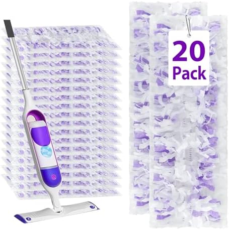 SAUAUSUN 20 Count Disposable Pads for Swiffer Power Mop