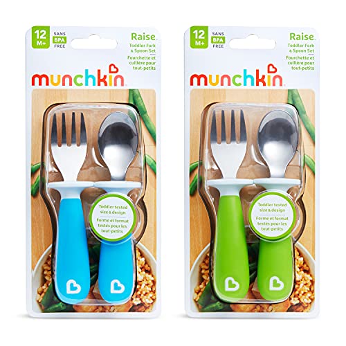 Munchkin Toddler Flatware Set Ergonomic BPA-Free for Ages 12 Months