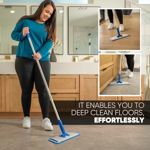 Cinch Pro-Grade Microfiber Mop for Hardwood Floors Reusable Powerful