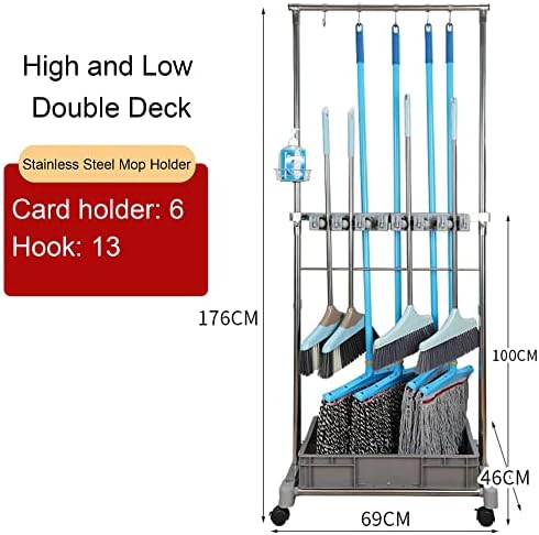 Sturdy Commercial Mop Rack Easy to Use Durable