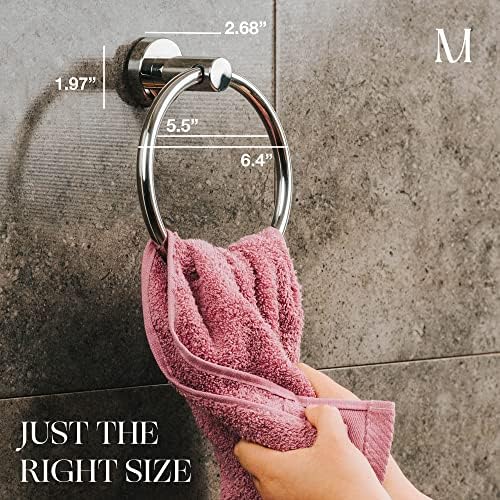 Premium Chrome-Finish Heavy Duty SUS 304 Towel Ring