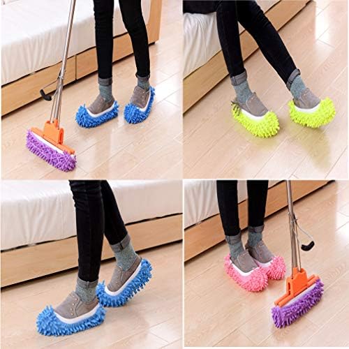 Microfiber Mop Slippers for House Cleaning - Soft Washable Reusable