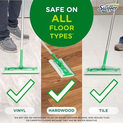 Swiffer Sweeper Wet Mopping Cloths Clean Floors with Depth and Durability