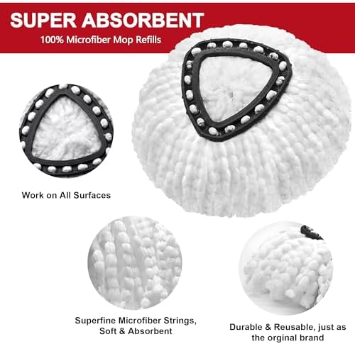 Tidy Monster 4-Piece Mop Heads for O-Ceda