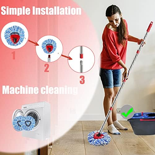 ANREKEYH Microfiber Mop Replacement Set Ocedar 2-Tank System Compatible