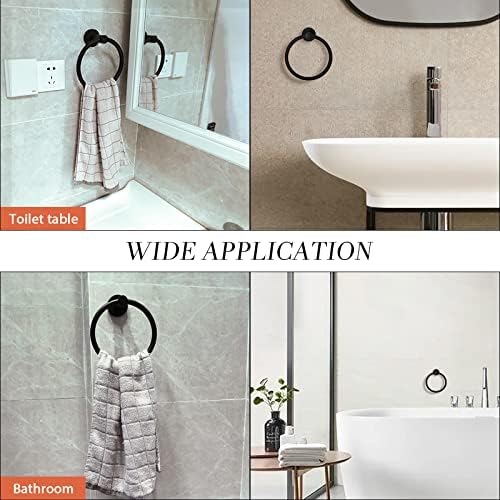 Sturdy Mat Black Towel Holder for Bathroom