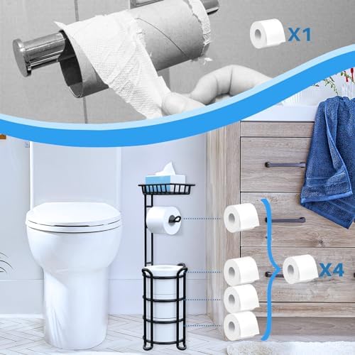 Organize Your Restroom with KeFantaToilet Paper Holder Stand with Shelves