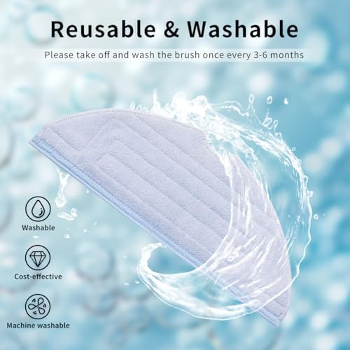 8Pcs Microfiber Mop Cloth Pad for Roborock Robot Vacuums 1