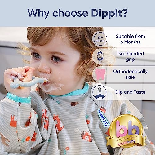 BIBaDO Dippit - 2 Pack BPA Free Baby Feeding Spoon Dipper