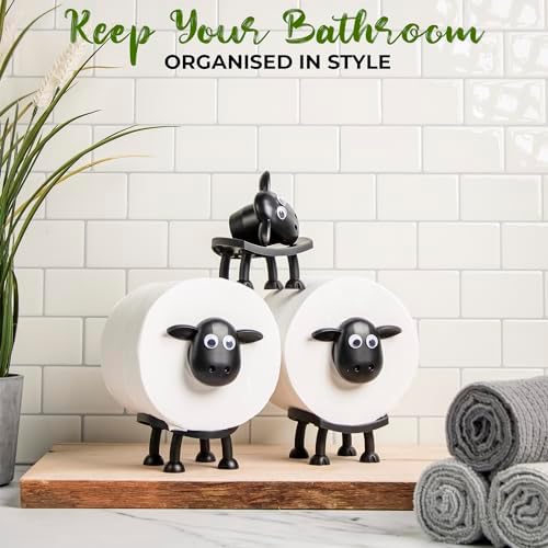Adorable Sheep Toilet Roll Holder Set