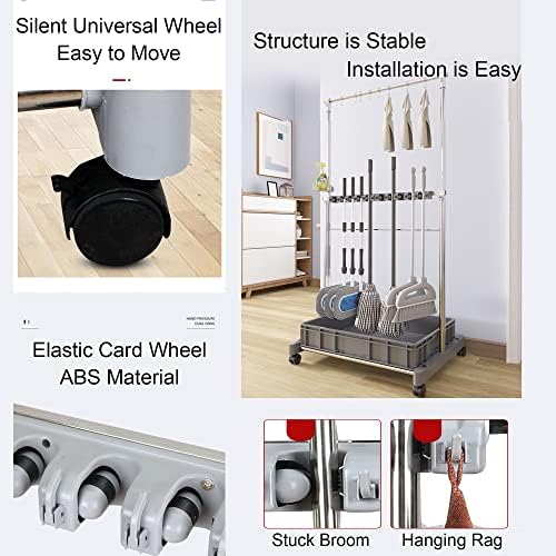 Sturdy Commercial Mop Rack Easy to Use Durable