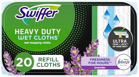 Swiffer Sweeper Heavy Duty Wet Mopping Cloths 20 Count Lavender Scent