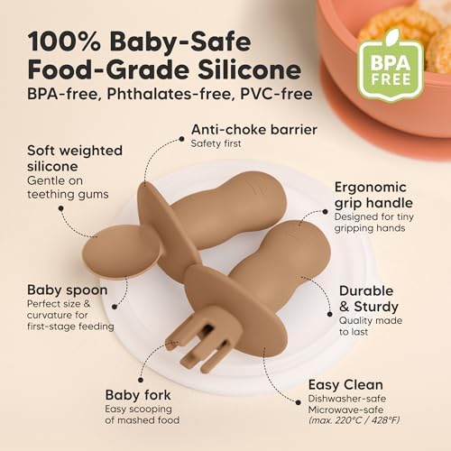 4-Pack Silicone Baby Food Prepare Set with Anti-Choke Design
