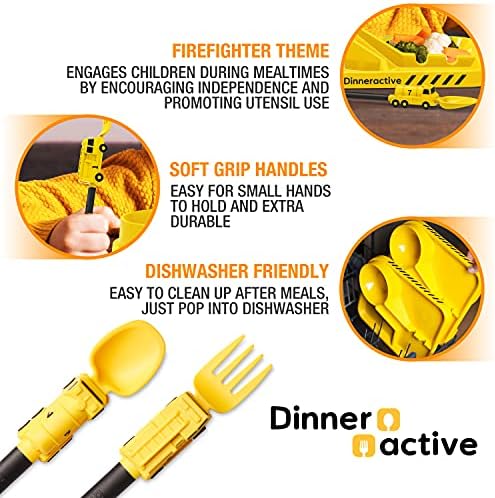 Dinneractive Firefighter Kids_utensil_Set
