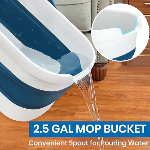 TrueYee Collapsible Mop Set for Tile hardwood and laminate floors