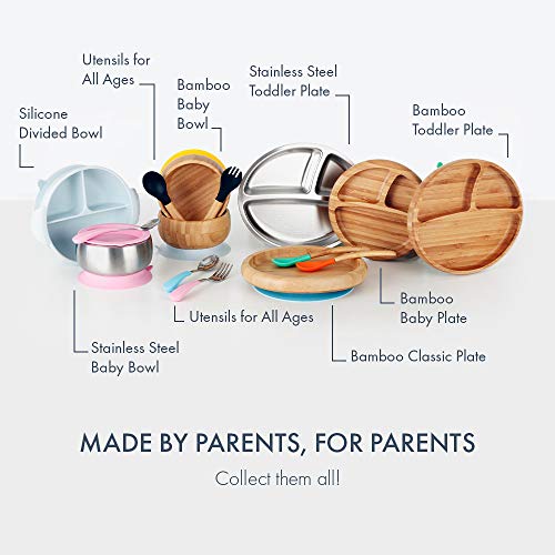 Avanchy Baby Spoons 5 Piece Set with Blue