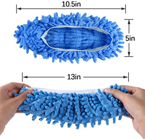 Microfiber Mop Slippers for House Cleaning - Soft Washable Reusable