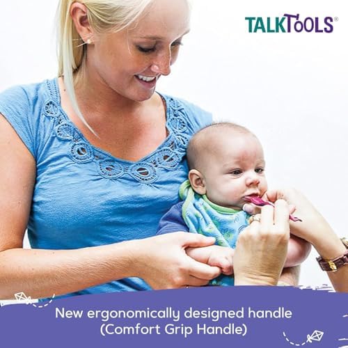 TalkTools Bumpy Magenta Spoons - Texture-friendly Design for oral awareness