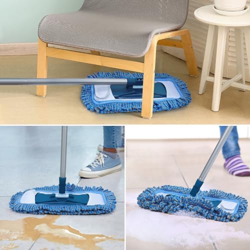 TrueYee Microfiber Dust Mop 57 Handle Hardwood Floors