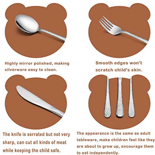 HaWare 12-Piece Toddler Flatware Set Dishwasher Safe Safe for Kids